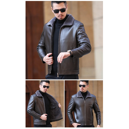 Funki Findz | Jackets | Men's Leather Fleece Lined Short Jackets