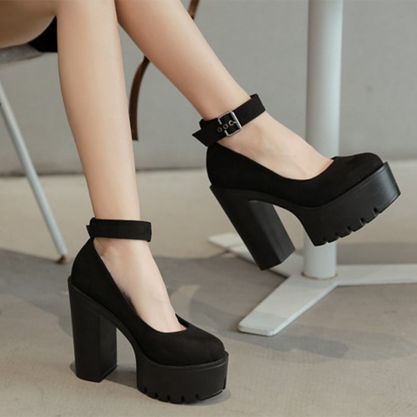 Funki Findz | Shoes | Women's High Buckle Strap Lolita Platforms