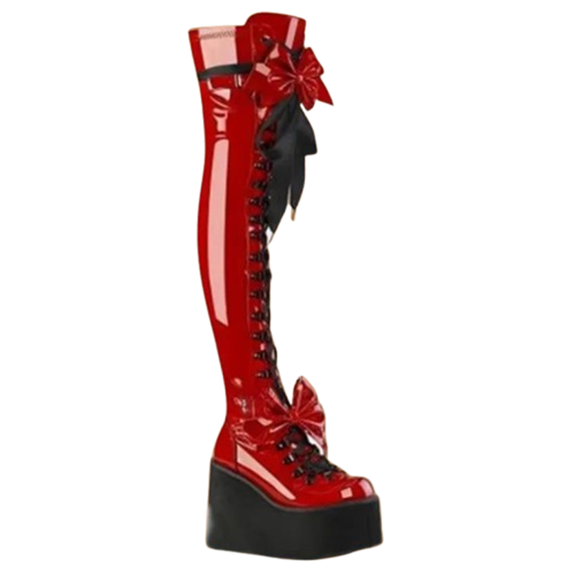 Funki Findz | Boots | Women's Butterfly Bow Over the Knee Boots