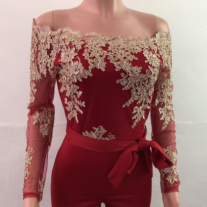 Funki Findz | Pants | Women's Elegant Lace Evening Jumpsuit
