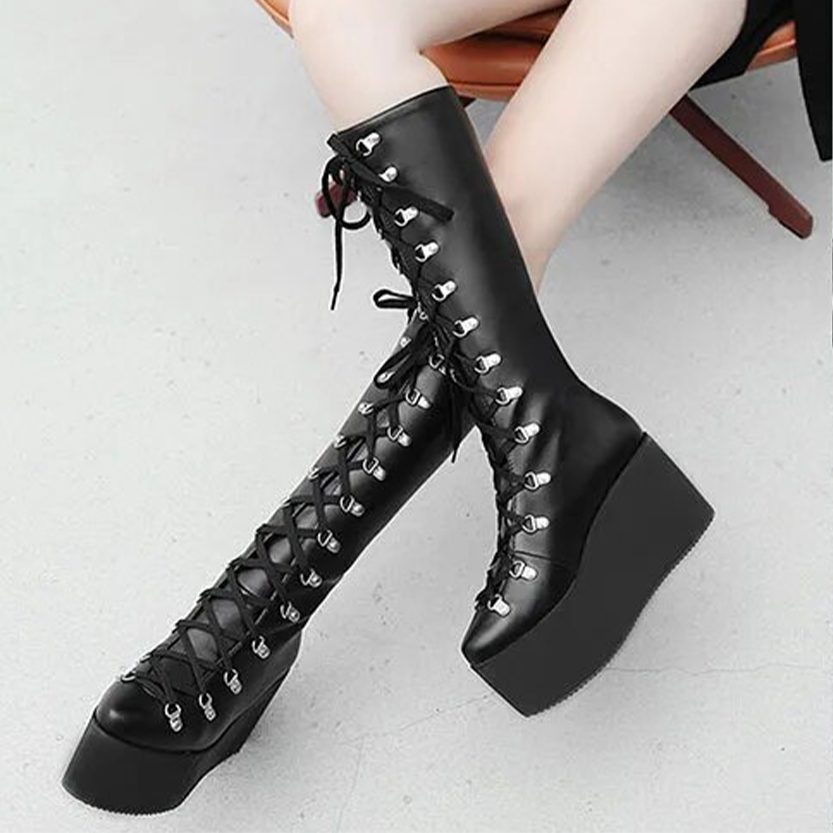 Funki Findz | Boots | Women's High Luxury Gothic Platform Boots