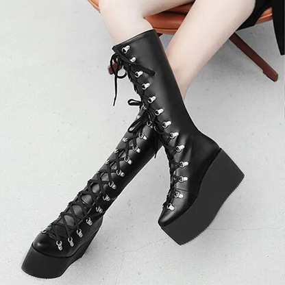 Funki Findz | Boots | Women's High Luxury Gothic Platform Boots