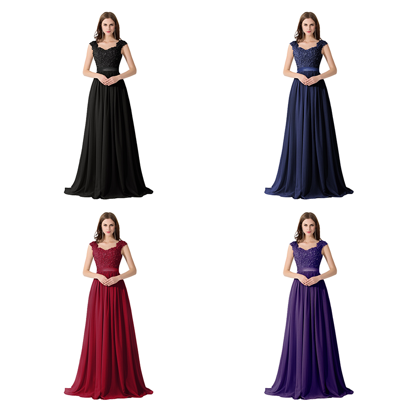 Funki Findz | Dresses | Women's Long Chiffon Satin Lace Dress
