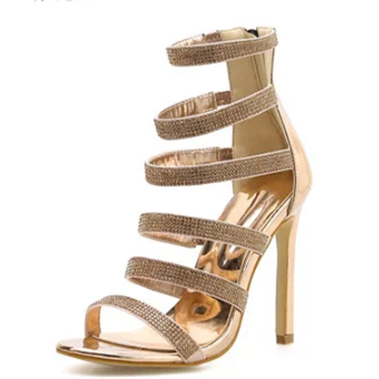Funki Findz | Shoes | Women's Mid-calf Bling Gladiator Sandals