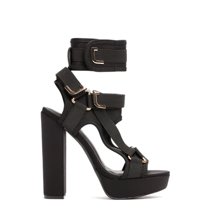 Funki Findz | Shoes | Women's Chunky Heel Strappy Sandals