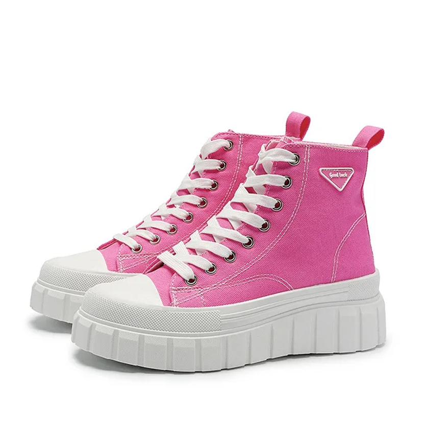 Funki Findz | Boots | Women's Casual Canvas Lace Up Sneakers