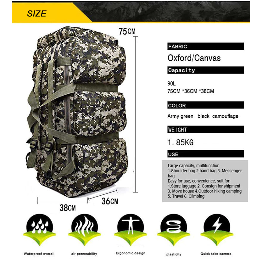 Funki Findz | Bags | Travel Bags | Large Canvas Duffel Bag