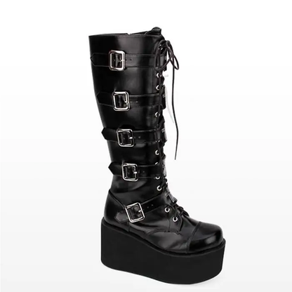 Funki Findz | Boots | Women's Gothic Punk Cross Platform Boots