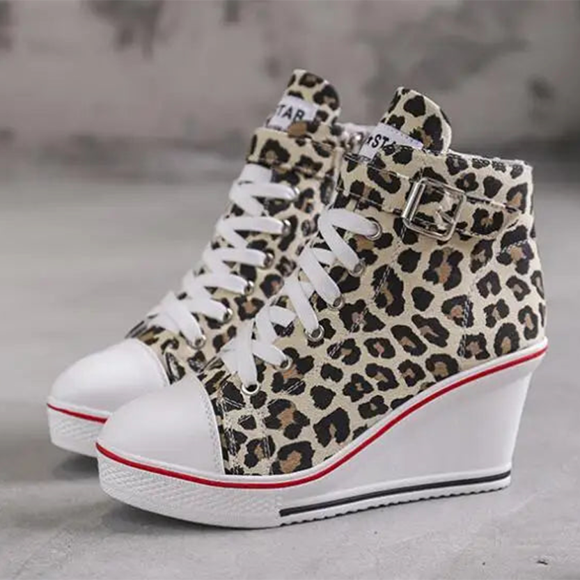 Funki Findz | Boots | Women's High Top Platform Wedge Sneaker