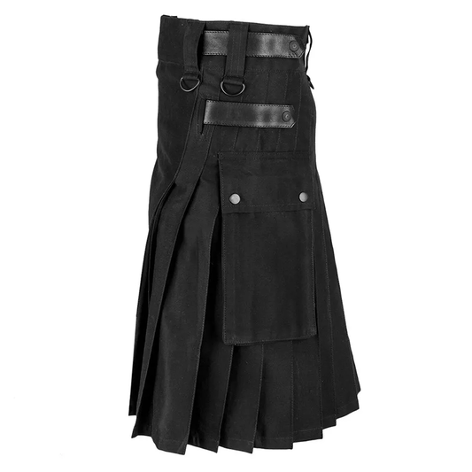 Funki Findz | Skirts | Men's Stylish Gothic Punk Pleated Utility Kilt