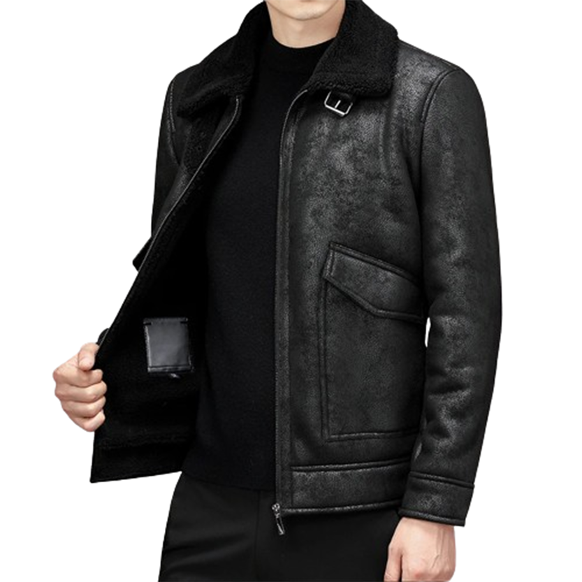 Funki Findz | Jackets | Men's Faux Leather Warm Fashion Jacket