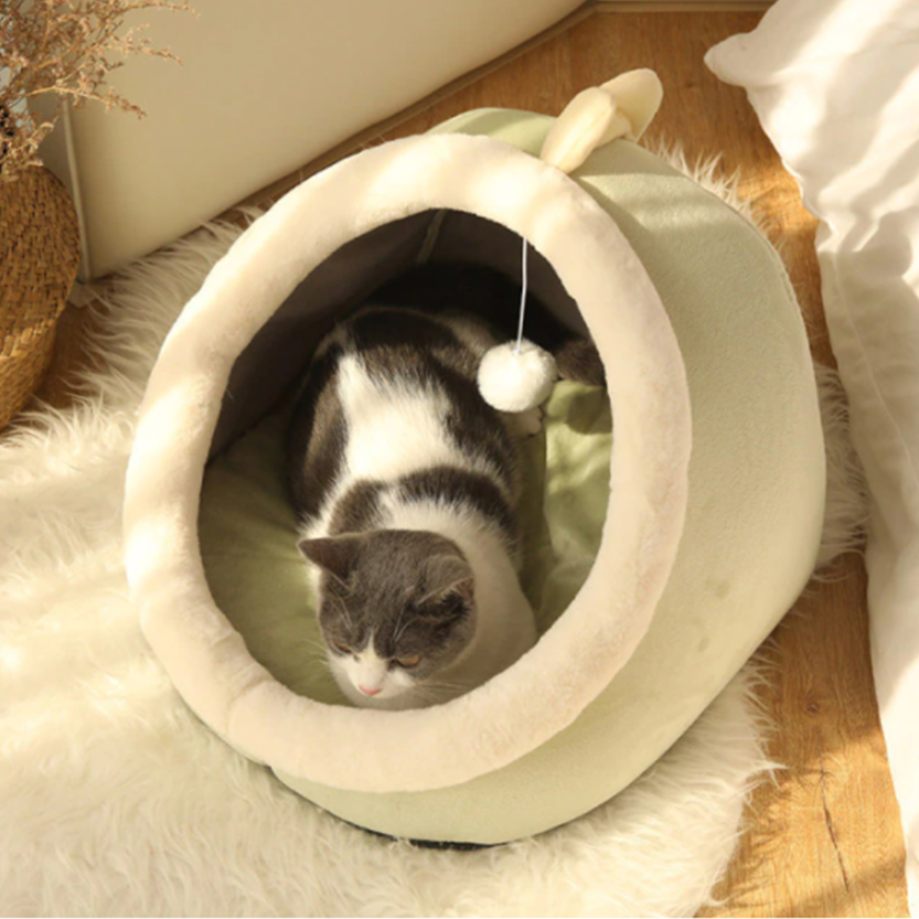 Funki Findz | Pet Beds | Cat Bed | Warm Cozy Kitten Cat Cave