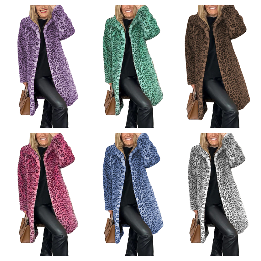 Funki Findz | Jackets | Women's Leopard Print Plush Coat