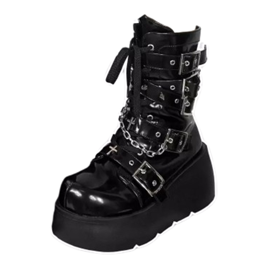 Funki Findz | Boots | Women's Gothic Platform Wedge Boots