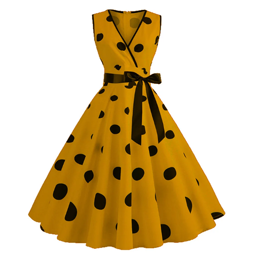 Funki Findz | Dresses | Women's Retro Swing Polka Dot Dresses