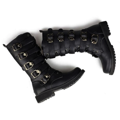 Funki Findz | Boots | Men's Gothic Punk Buckle Strap Biker Boots