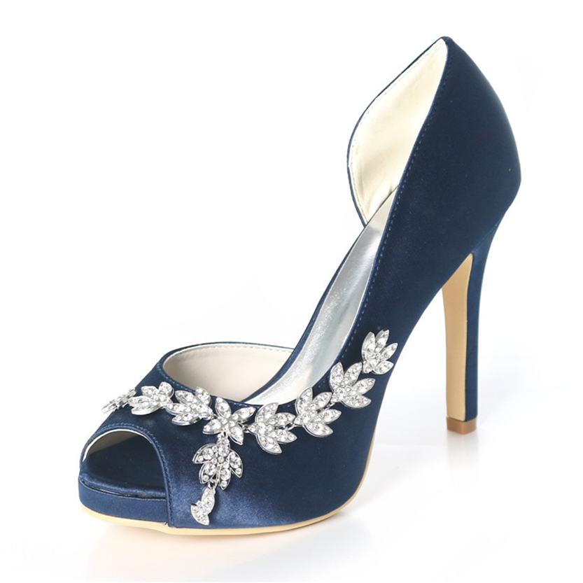 Funki Findz | Shoes | Women's Satin Peep Toe Wedding Shoes