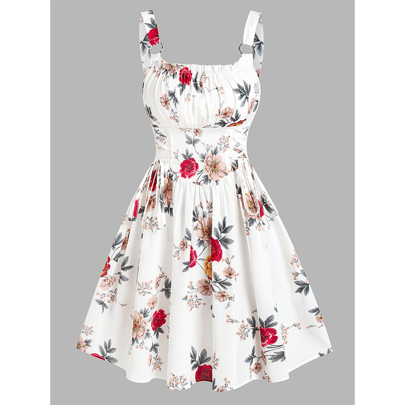 Funki Findz | Dresses | Women's Summer Floral A Line Sundress