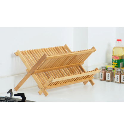 Funki Findz | Dish Racks | Bamboo Foldable Dish Drying Drainer
