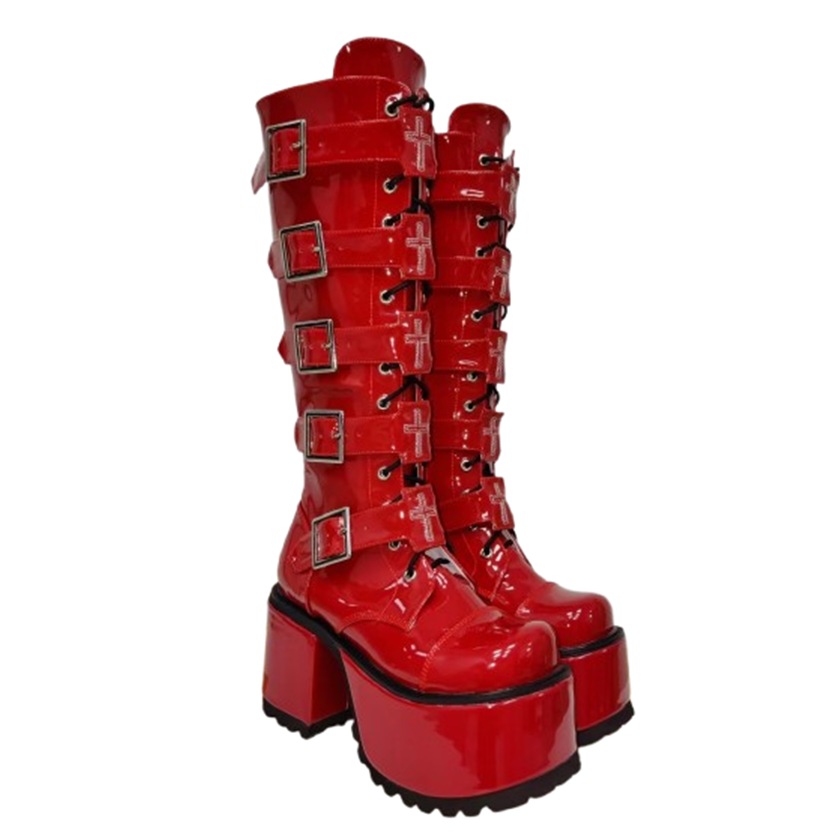 Funki Findz | Boots | Women's Harajuku Buckle Strap Boots