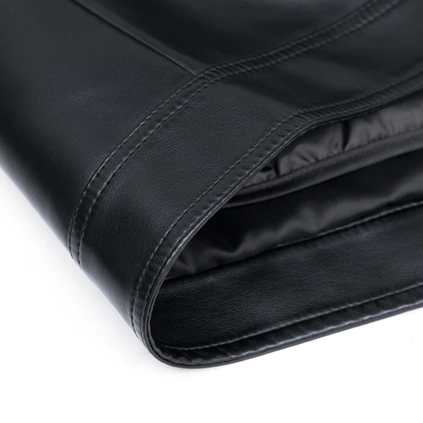 Funki Findz | Jackets | Men's Leather Fleece, Duck Down Jacket