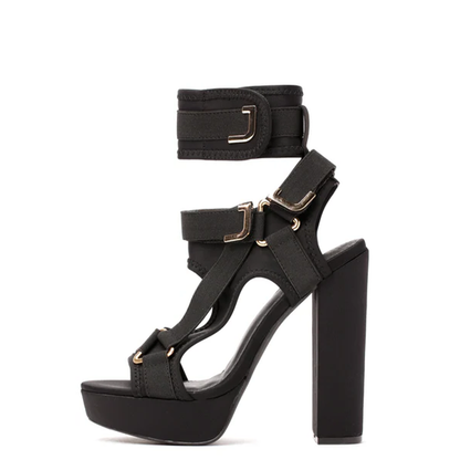 Funki Findz | Shoes | Women's Chunky Heel Strappy Sandals