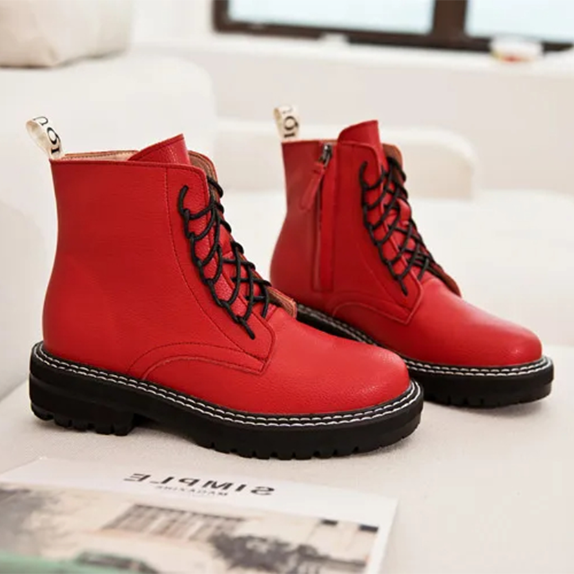 Funki Findz | Boots | Women's Real Leather Lace Up Ankle Boots