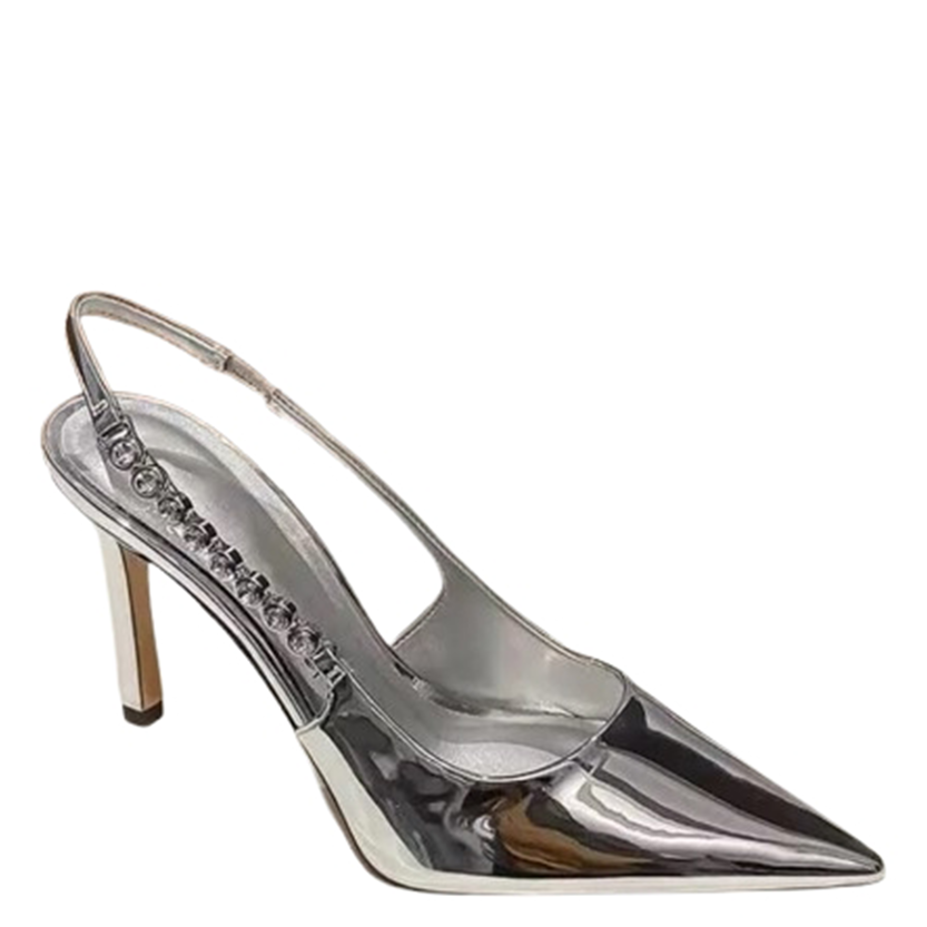 Funki Findz | Shoes | Women's Shiny Metallic Stiletto Slingbacks