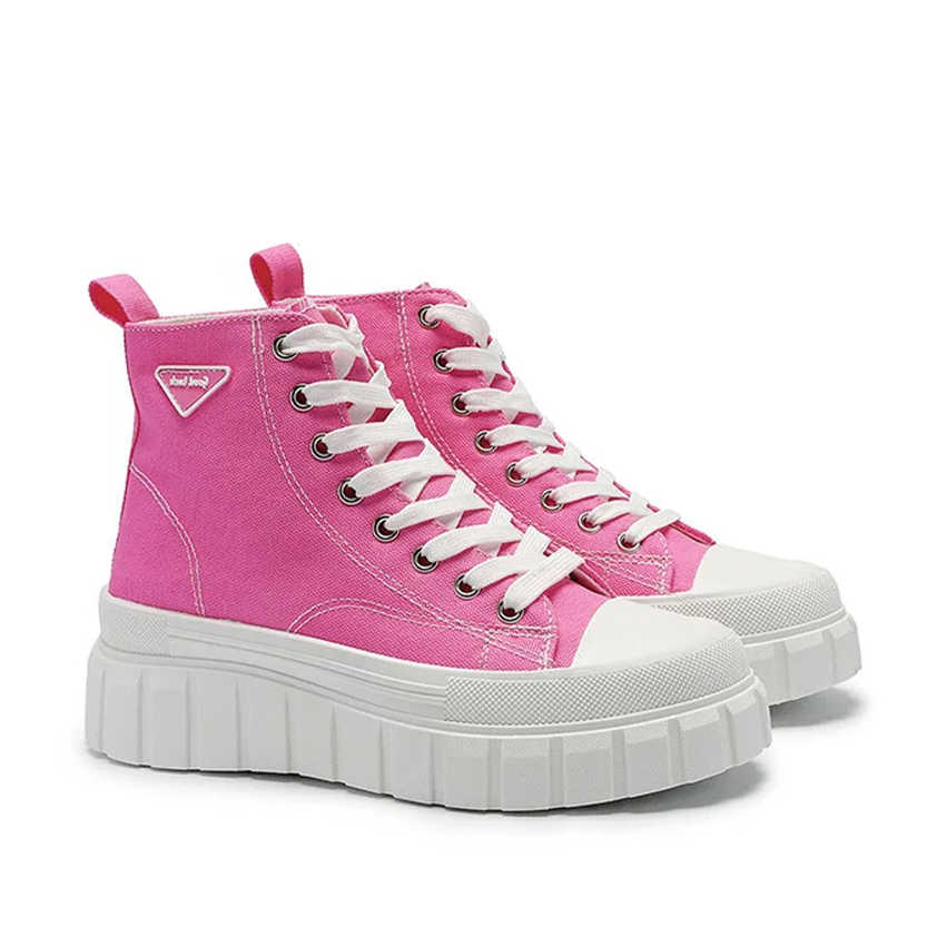 Funki Findz | Boots | Women's Casual Canvas Lace Up Sneakers