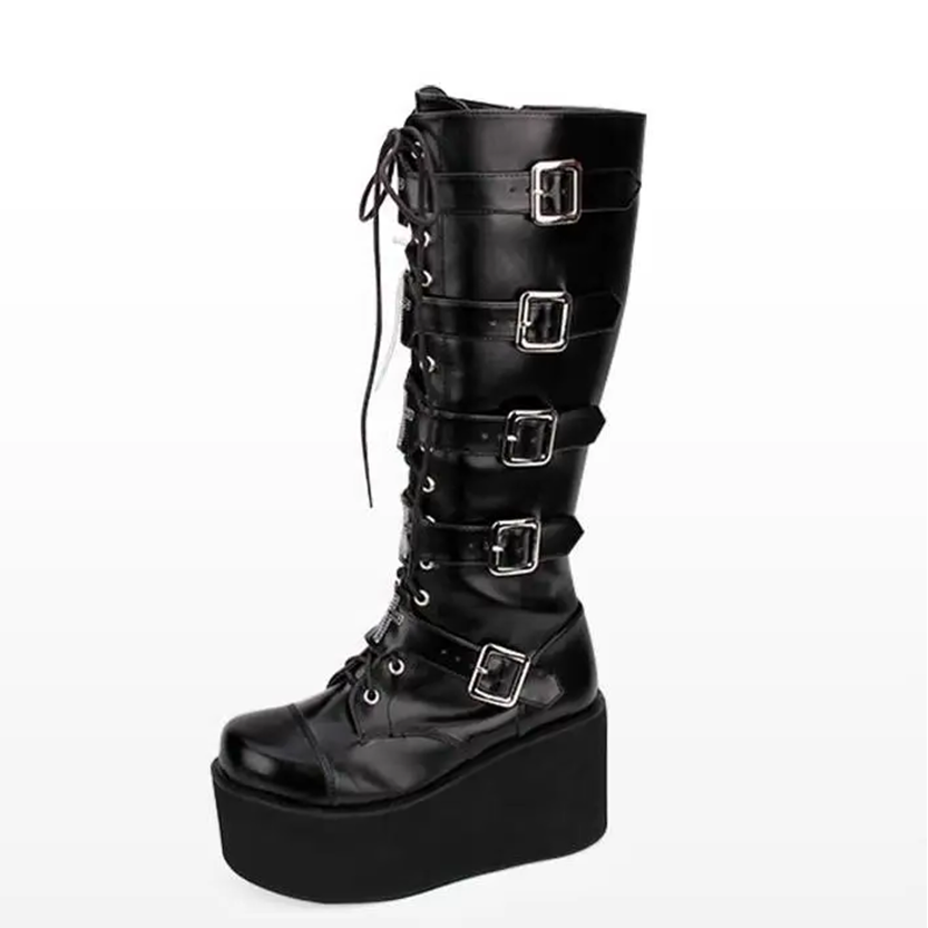 Funki Findz | Boots | Women's Gothic Punk Cross Platform Boots