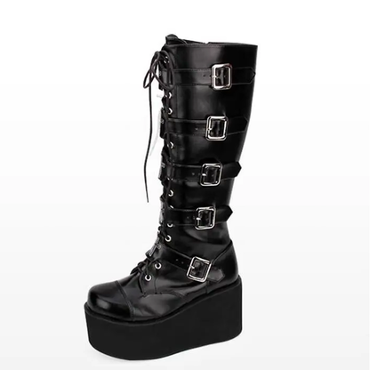 Funki Findz | Boots | Women's Gothic Punk Cross Platform Boots