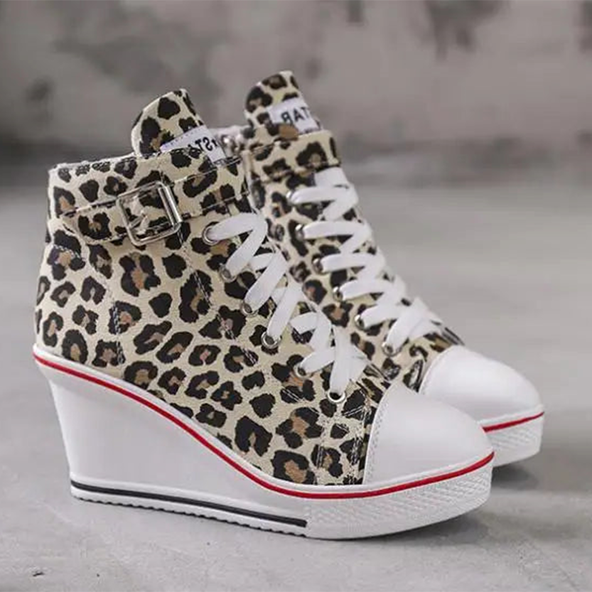 Funki Findz | Boots | Women's High Top Platform Wedge Sneaker
