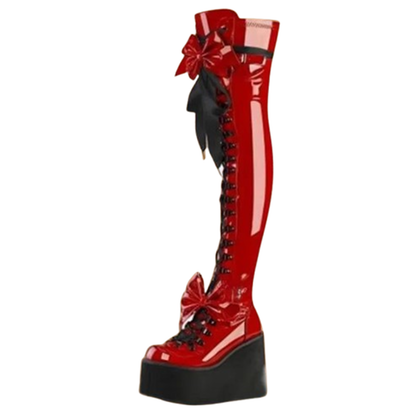 Funki Findz | Boots | Women's Butterfly Bow Over the Knee Boots