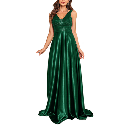 Funki Findz | Dresses | Women's Elegant Satin Sequin Dresses