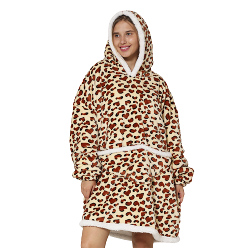 Funki Findz | Oodies | Unisex Soft Animal Print Hoodie Blanket