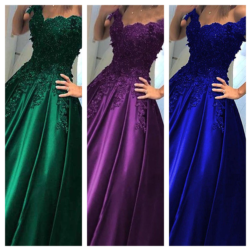 Funki Findz | Dresses | Women's Elegant Long Satin Ball Gown