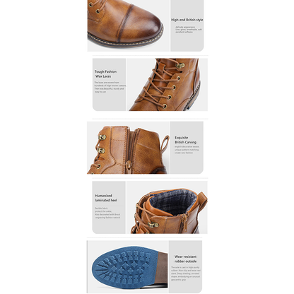 Funki Findz | Boots | Men's Leather Dress Boot | Retro Ankle Boot