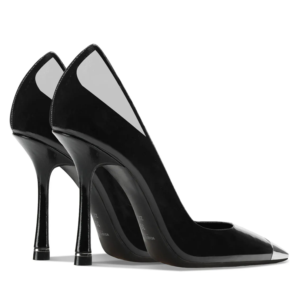 Funki Findz | Shoes | Women's Genuine Leather Metal Toe Heels