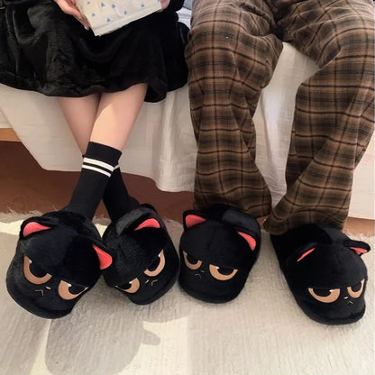 Funki Findz | Shoes | Women's Black Cat Winter Soft Slippers