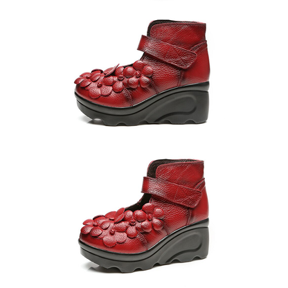 Funki Findz | Boots | Women's Gothic Designer Floral Ankle Boot