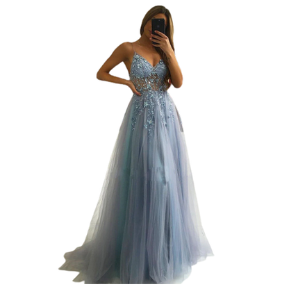 Funki Findz | Dresses | Women's Strappy Full Length Ball Dress