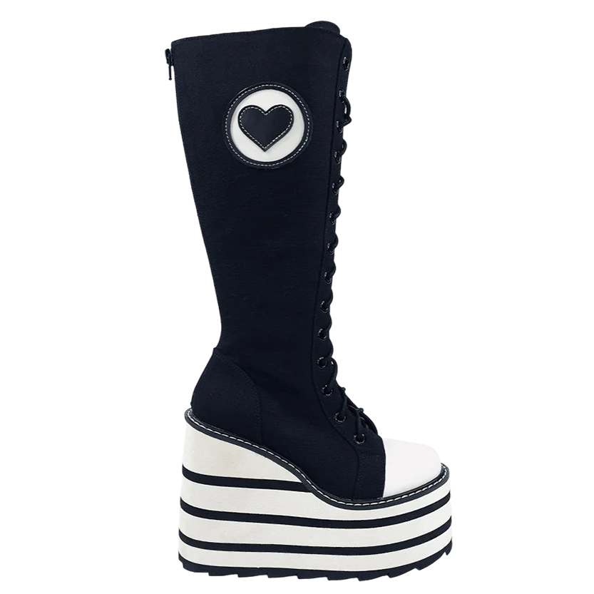 Funki Findz | Boots | Women's Canvas Platform Wedge Sneakers
