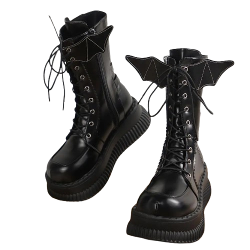 Funki Findz | Boots | Women's Gothic Mid-Calf Platform Boots
