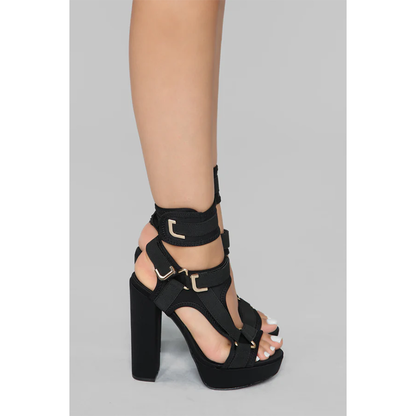 Funki Findz | Shoes | Women's Chunky Heel Strappy Sandals