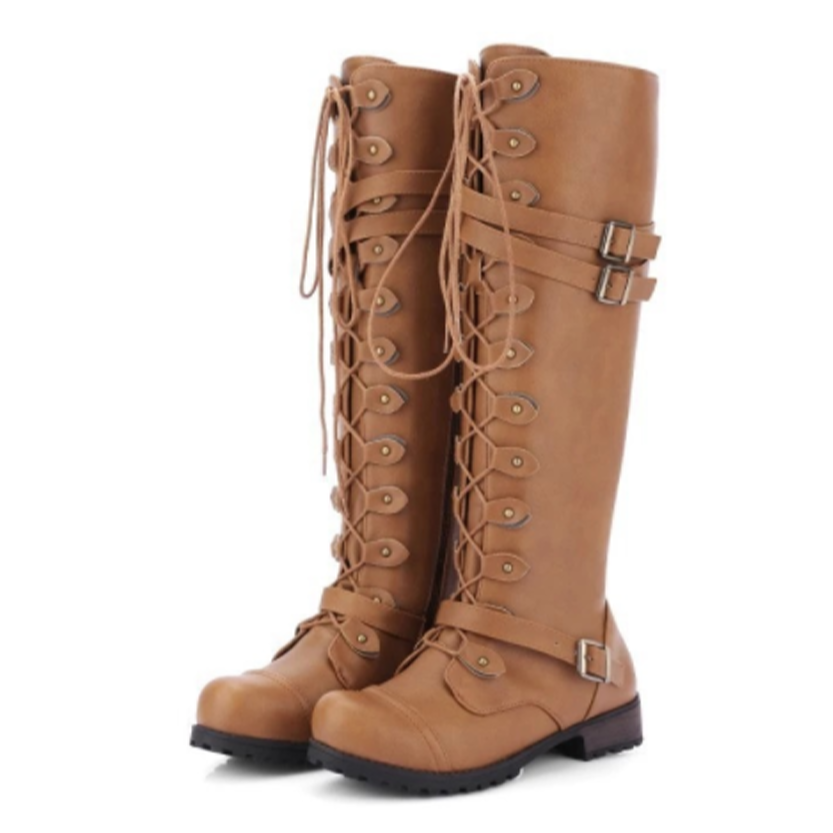 Funki Findz | Boots | Women's Knee High Steampunk Flat Boots