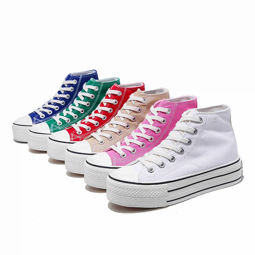 Funki Findz | Boots | Women Canvas LaceUp Thick Sole Sneaker
