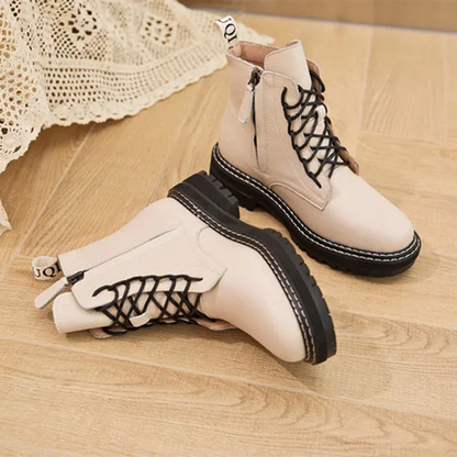 Funki Findz | Boots | Women's Real Leather Lace Up Ankle Boots