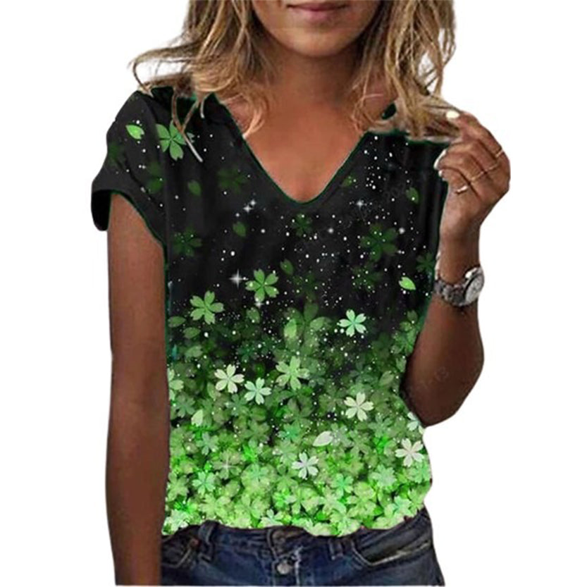 Funki Findz | Shirts | Women's Floral Print V-Neck Tunic Top | 6XL