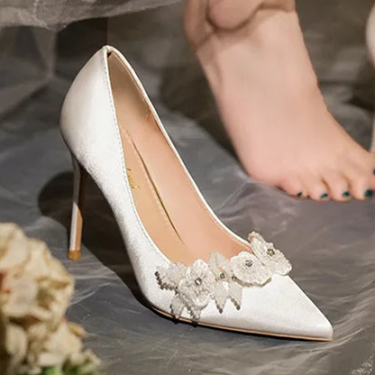 Funki Findz | Shoes | Women's French Silk Flower Wedding Shoe