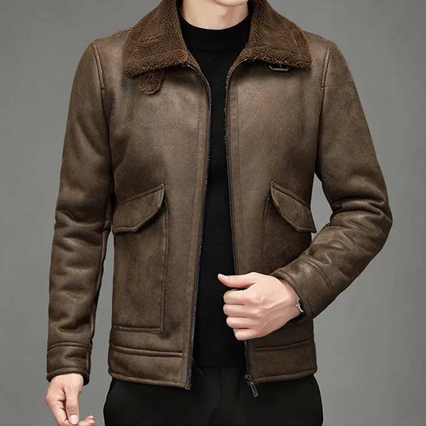 Funki Findz | Jackets | Men's Faux Leather Warm Fashion Jacket